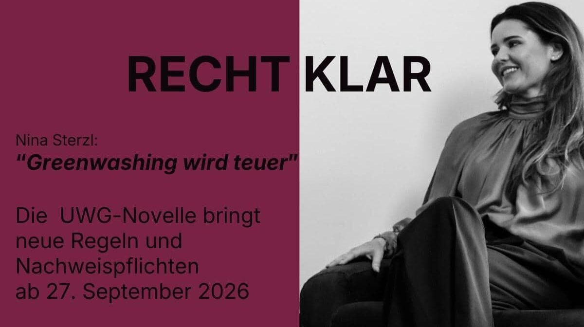 RECHT KLAR: Greenwashing wird teuer